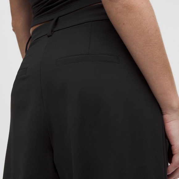 Lululemon High-Rise Daydrift Women's Black Regular Wide-Leg Trousers Pants - Picture 5 of 13